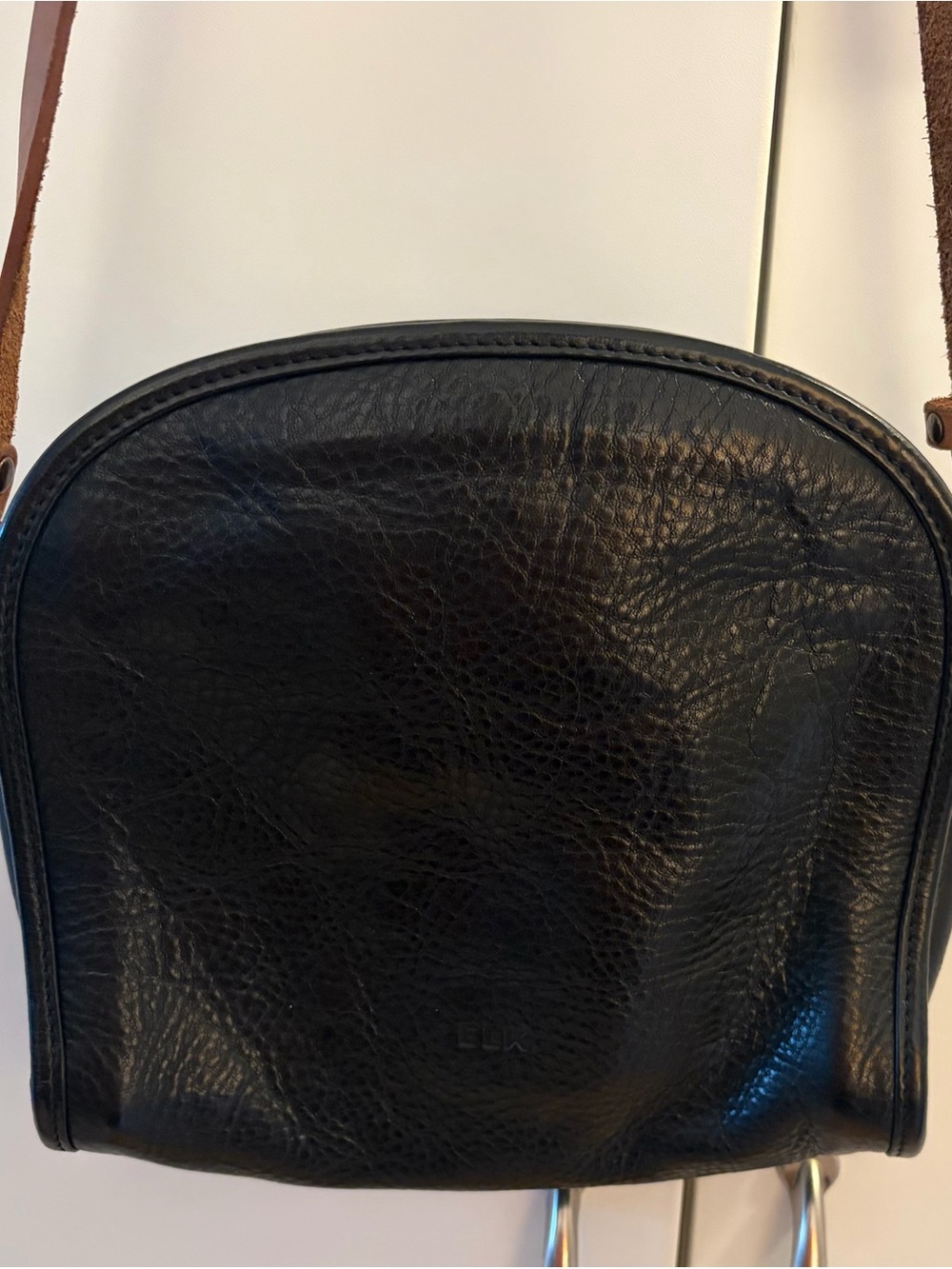 Black Leather Crossbody Bag